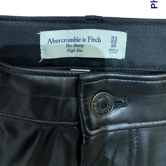 Abercrombie high rise skinny vegan leather pants - Picture 3 of 4